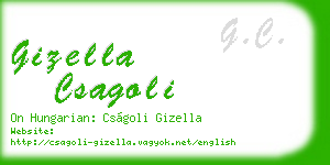 gizella csagoli business card